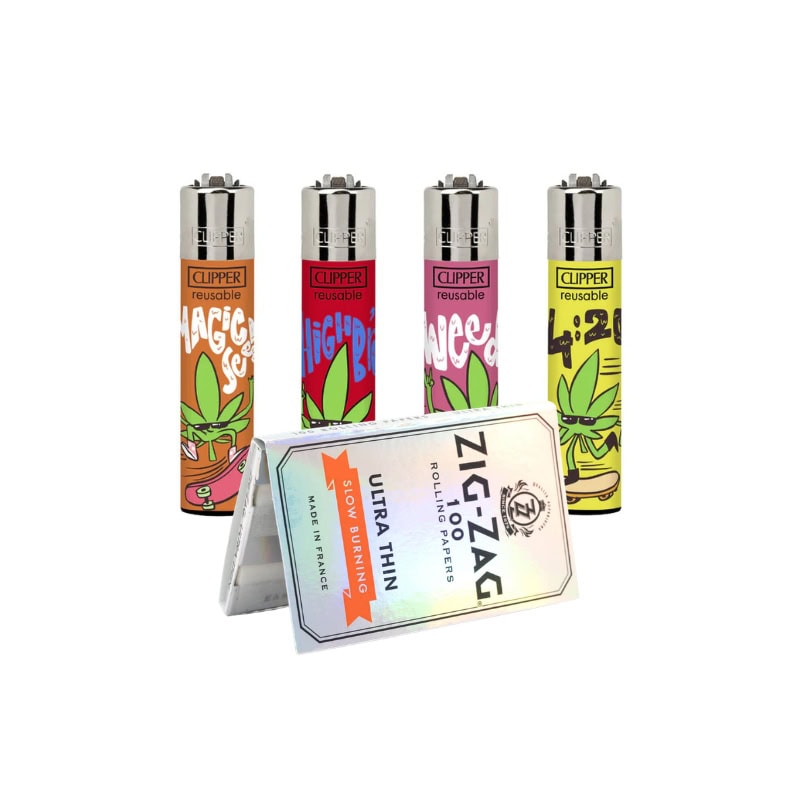 Free Rolling Papers and Clipper Lighter