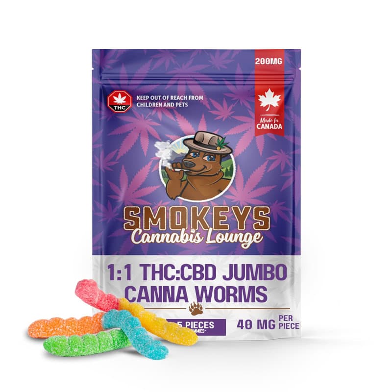 1:1 THC:CBD Jumbo Canna Worms 200mg
