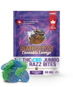 1:1 THC:CBD Jumbo Blue Raspberry Bites 200mg