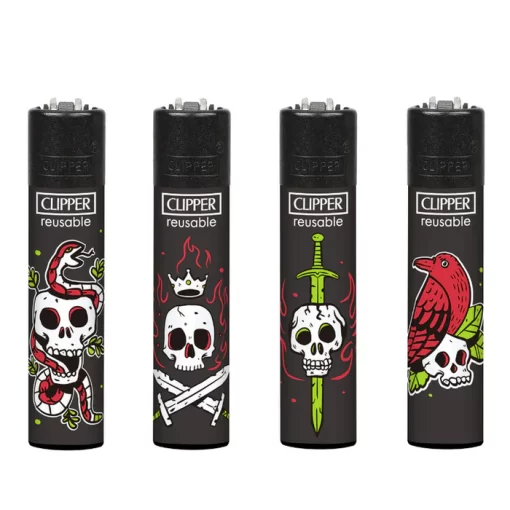 Tattoo Skulls Clipper Lighters