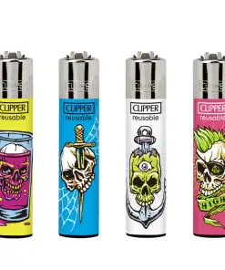 Skull Portraits Clipper Lighters