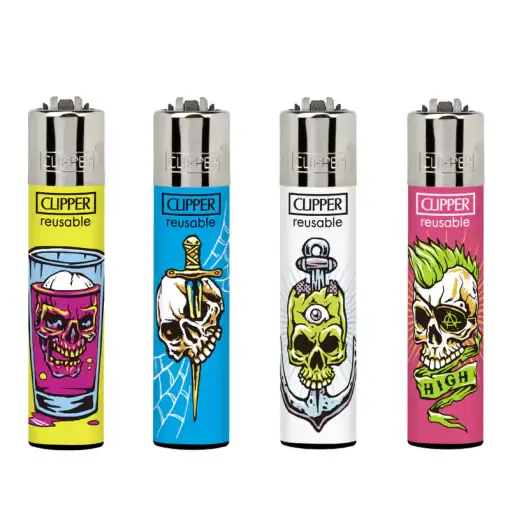 Skull Portraits Clipper Lighters