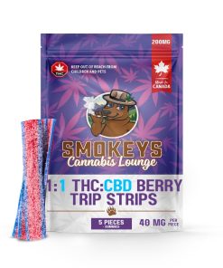 1:1 THC:CBD Berry Trip Strips 200mg