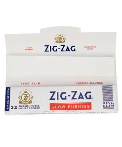 Zig Zag White Slow Burning Rolling Papers and Tips - King Size Slim - Image 2