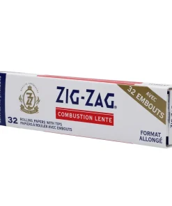 Zig Zag White Slow Burning Rolling Papers and Tips - King Size Slim