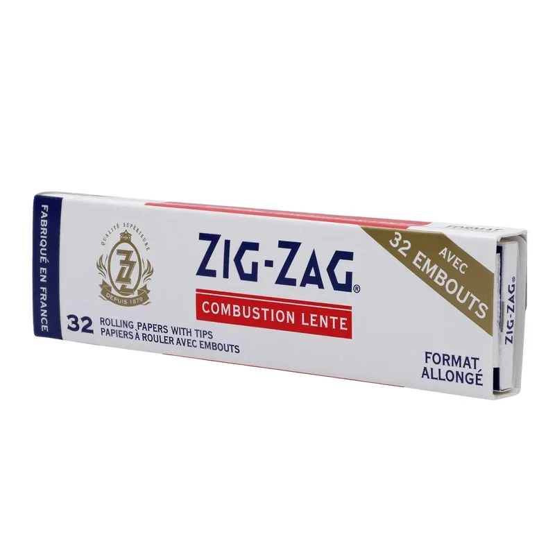 Zig Zag White Slow Burning Rolling Papers and Tips - King Size Slim
