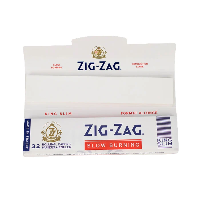 Zig Zag White Slow Burning Rolling Papers and Tips - King Size Slim - Image 2
