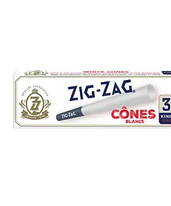 Zig Zag White Pre-Rolled Cones - King Size - 3 Pack