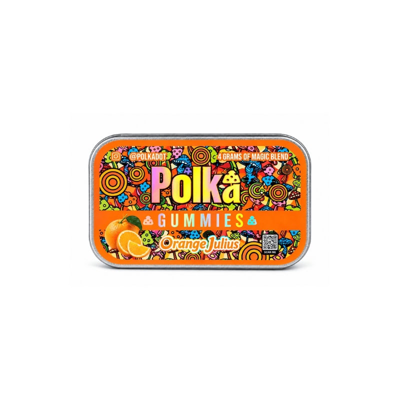 Polkadot Mushroom Gummy Cubes – Orange Julius (4g)