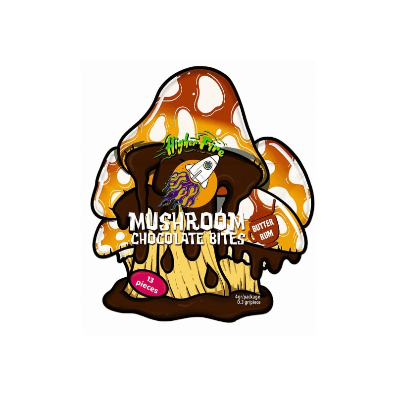 Higher Fire Mushroom Chocolate Bites - Butter Rum (4g)